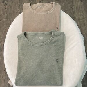 SOLD! BUNDLE X2 All Saints men’s brown green knitted t-shirts XX-Large, BUNDLE.